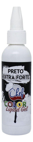 2un Corantes Preto 60g Alimentício Liquido Gel Iceberg Chef