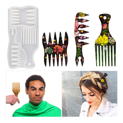2 Molde De Peine Para El Cabello Molde De Silicona De Resina