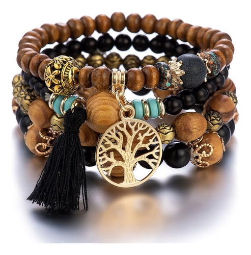 Pulsera Joya Hippie Chic Geometria Sagrada Arbol De La Vida