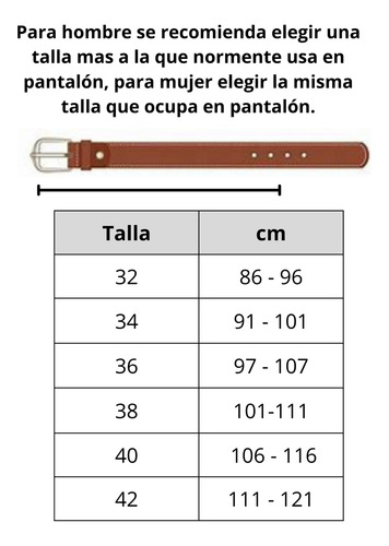 Cinturón De Piel Vacuna Con Hebilla Vaquera Clásica Café Tabaco 38