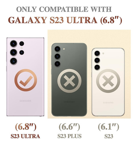 Funda Deerlamn Para Galaxy S23 Ultra 5g, Azul Marino