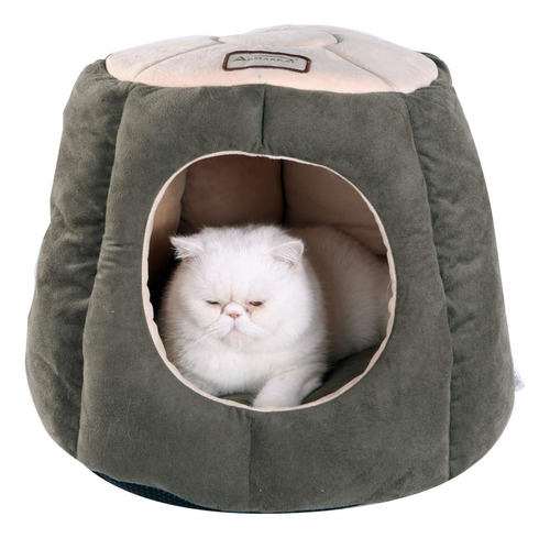 Armarkat Cama Para Gatos, Verde Laurel Y Beige