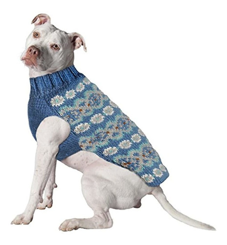 Chilly Perro Teal Fair Isle Alpaca Jersey Xsmall