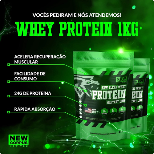 New Blend Whey Protein 1kg Pó - Sabores - New Corpus