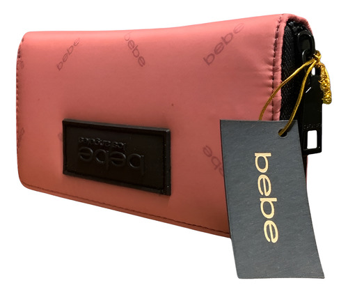 Bebe Los Angeles Aja Wallet - Bolsa Práctica Color Rosa Rosa Pálido Lisa Negro