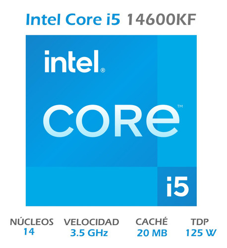 Procesador Intel Core I5-14600kf S-1700 3.50ghz 14-core 24mb