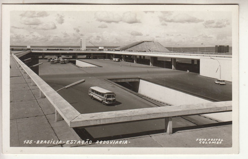 Antigua Postal Foto Con Vista Estacion Rodoviaria Brasilia