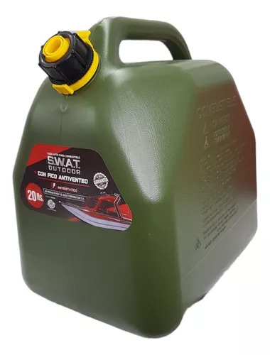 Bidón 20 Litros Nafta Diesel Homologado Swat Outdoor - Verde