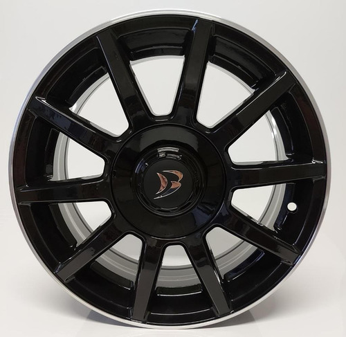 Jogo De Rodas Aro 15 Multifuros 4x100/108 Vw Gm Ford Peugeot Cor Preta