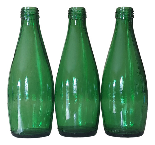 200 Botellas Verde Vidrio 330ml Con Sus Taparoscas Doradas