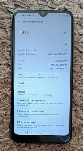 Lg K41s, 32 Gb De Memoria Y 3 Gb Ram, Libre Para Cualquier Compañía, Funciona Todo Bien, Buena Estetica, Sensor De Huella Azul Acero