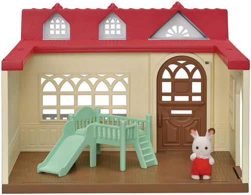 Juego De Casa De Muñecas Calico Critters Sweet Raspberry Hom