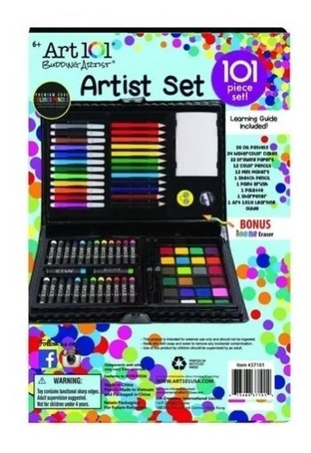  Set De Colores Estuche Art 101 Artist Kit - 101 Piezas 