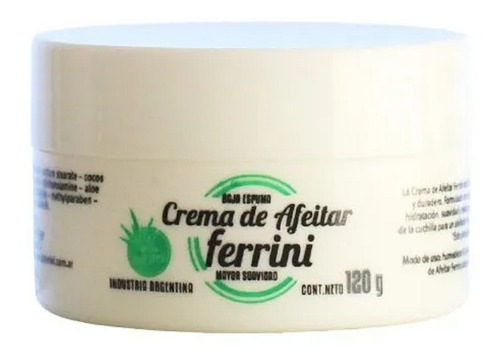 Crema De Afeitar Ferrini Aloe Vera X 120g