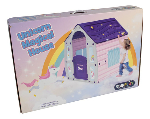 Casinha De Brinquedo Infantil Unicórnio Bel Cor Colorida