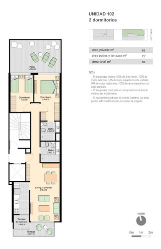 Imagen 10 de 12 de -hermoso Apartamento De Dos Dormitorios Y Dos Baños, Balcón Al Frente Y Patio, Pocitos Nuevo.