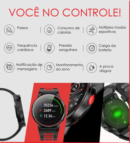 Imagem 5 de 10 de Relógio Smart S20 Active Fitness -full Touch Screen