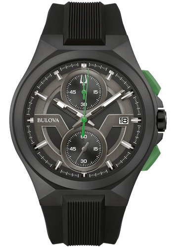 98b381 Reloj Bulova Mechanicals Maquina Negro/verde