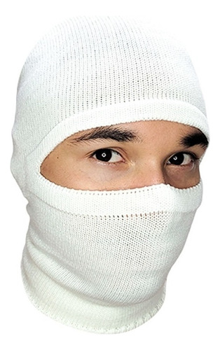 Balaclava Capuz De Lã Térmico Frigorifico Touca Ninja Moto Cor Branco