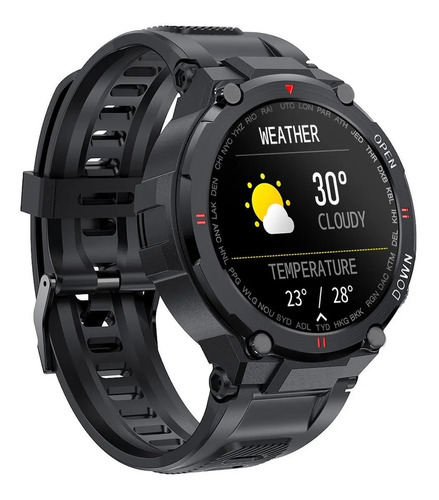 Smartwatch Lemfo K22 1.28 Caja Negra, Malla Negra Silicona