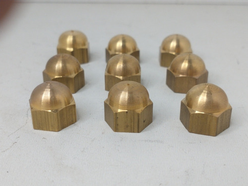 Imagen 2 de 4 de Lambretta 125 Y 150 Juego Tuercas De Rueda En Bronce X 9