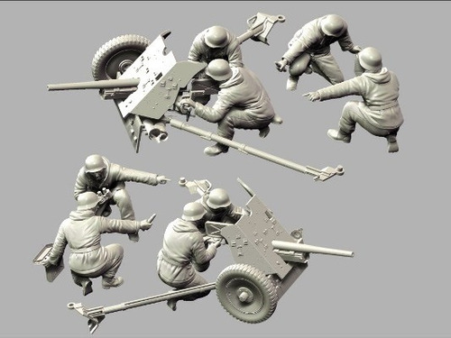 Pak-36 Cañon Anti Tanques Con Artilleros By Zvezda # 3610