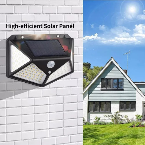 Luz Solar Led Sensor De Pare Impermeable Movimiento Lámpara