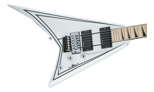 Jackson X Series Rhoads Rrx24m, White With Black Pinstripes, Color Blanco Material del diapasón Maple Orientación de la mano Diestro