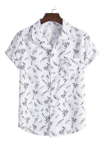 Camisa De Manga Corta Para Hombre, Holgada, Casual, Sobrecam