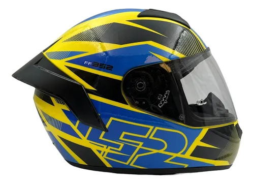 comprar Casco Integral Ls2 Ff352 Axtro Amarillo Azul Brillo