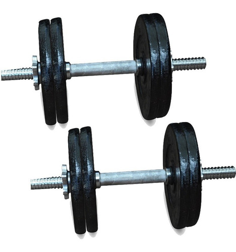 Pesas Mancuernas Kit 80lbs + 2 Barras Sportfitness Acero Gym