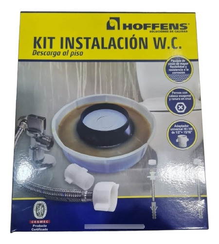 Kit Instalación Wc - Anclaje - Antifuga - Llave Angular