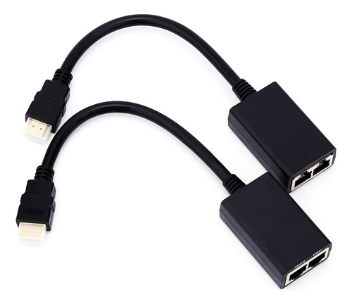 Extensor Cat5e Cat6 A Hdmi Soporta 3d Para Cable  30m 1080p