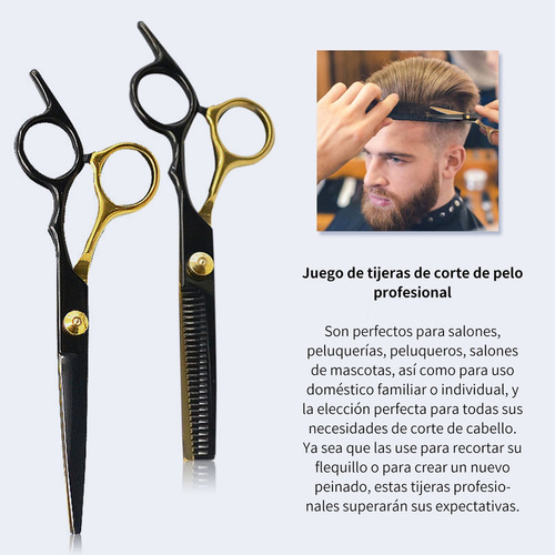 . 11 Pcs Kit De Tijeras Barbero Estilista For Cortar Cabello
