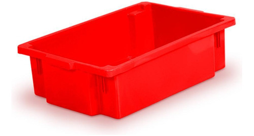 Caixa Plástica Bandeja Frigorífica Carnes 40l - Vermelho