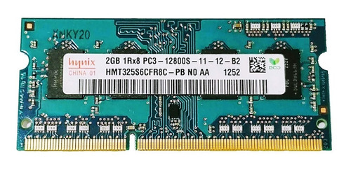 Imagen 1 de 1 de Memoria Ram 2gb Ddr3 Hynix Pc3-12800 1600mhz Laptop Pb-n0