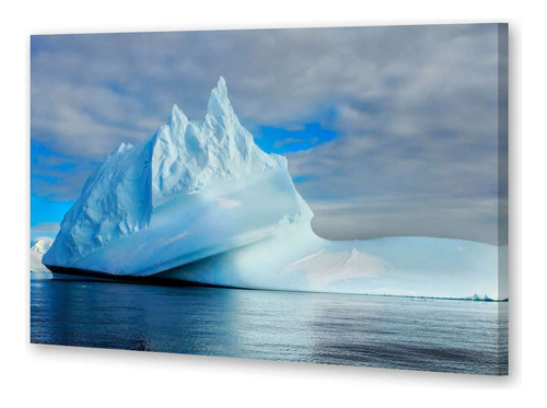Cuadro Canvas Iceberg Bote Mar Helado Hielo Blanco N2