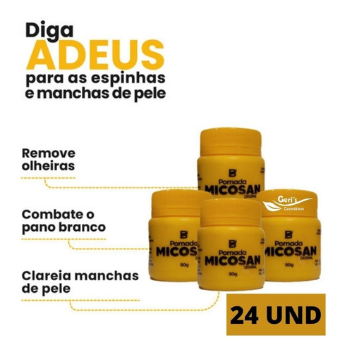 24 Und Pomada Micosan Clareador Virilha E Micoses Geral 50g 