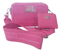 Comprar Bolsa Crossbody Sintética Steve Madden Rosa Chicle Bmarvis Rosa Chicle Grabado Plateado Rosa Chicle