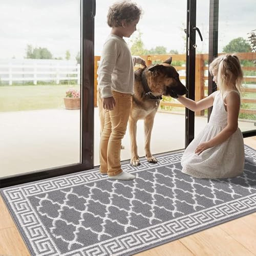 Alfombra Antideslizante Lavable 60 X 180 Cm Gris