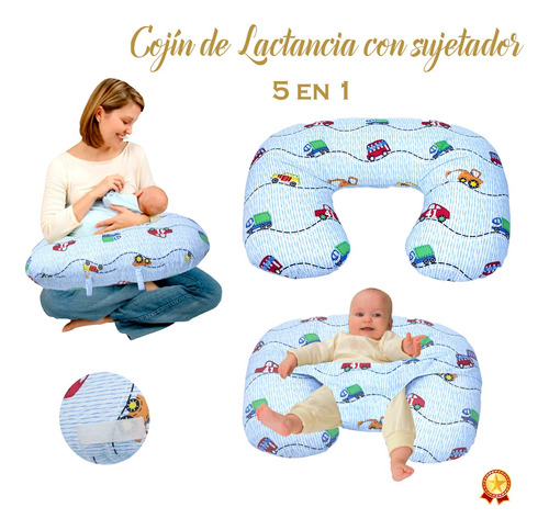 Cojín Anti Reflujo Almohada Lactancia, Cesaria, 5 En 1