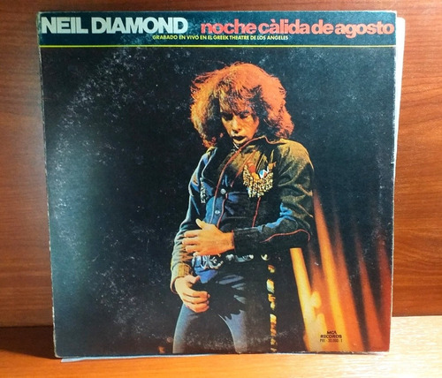 Disco Doble Neil Diamond Noche Calida De Agosto 1980 Lp