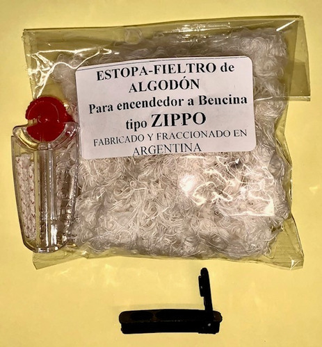  Repuesto P/ Enc Tipo Zippo,tapón De Caucho Mecha,y Piedra 