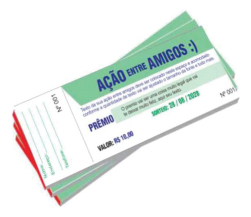 Talão Com Canhoto - Ação Entre Amigos 700 N° Colorido