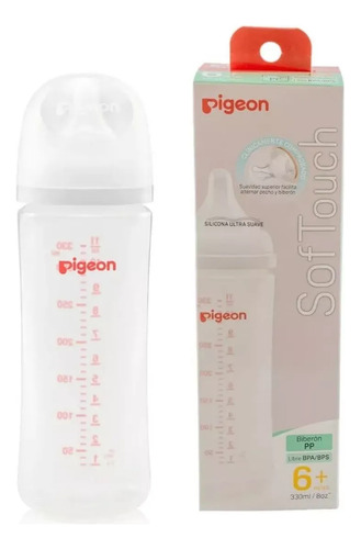 Pigeon Softouch Pp 330 Ml Color Blanco