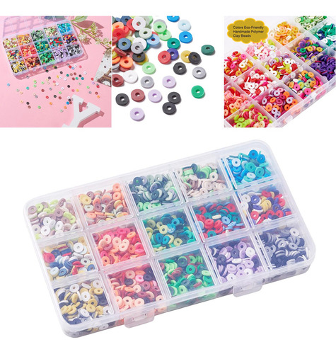 2400 Cuentas De Arcilla Para Hacer Pulseras, Kit De 6 Mm