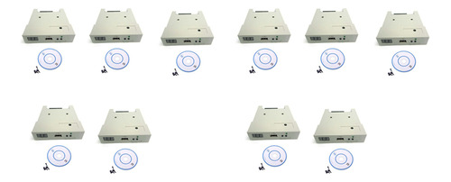 10 Unidades De Emulador De Disquete Usb Ssd Sfr1m44-u100 De