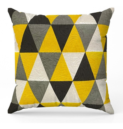 Kit Capa De Almofada 40x40 Decorativa Lisa Geométrica Luxo Cor Kit Amarelo