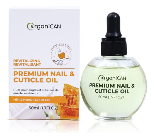 Organican Aceite Prmium Para Uas Y Cutculas, Leche Y Miel, F