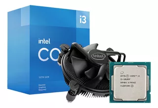 Processador Intel Core i3-10105F 4 núcleos e 4.4GHz de frequência com Cooler